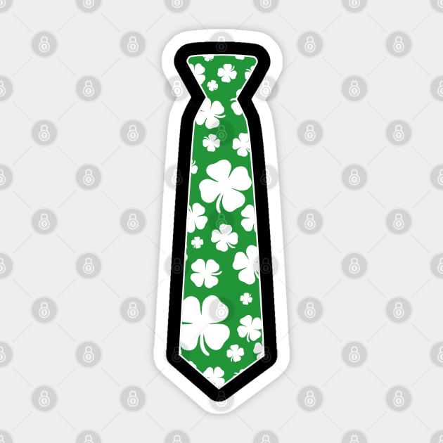 Irish Shamrock Clover Tie Funny St Patricks Day Sticker by trendingoriginals